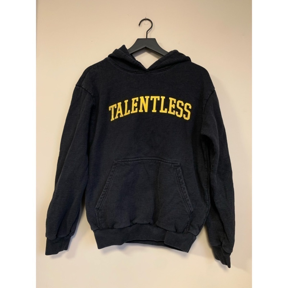 TALENTLESS Black + Yellow Logo Hoodie